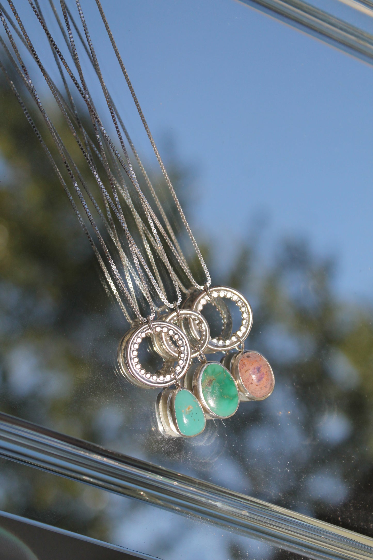 Fire Opal 'Celestial Roots' necklace