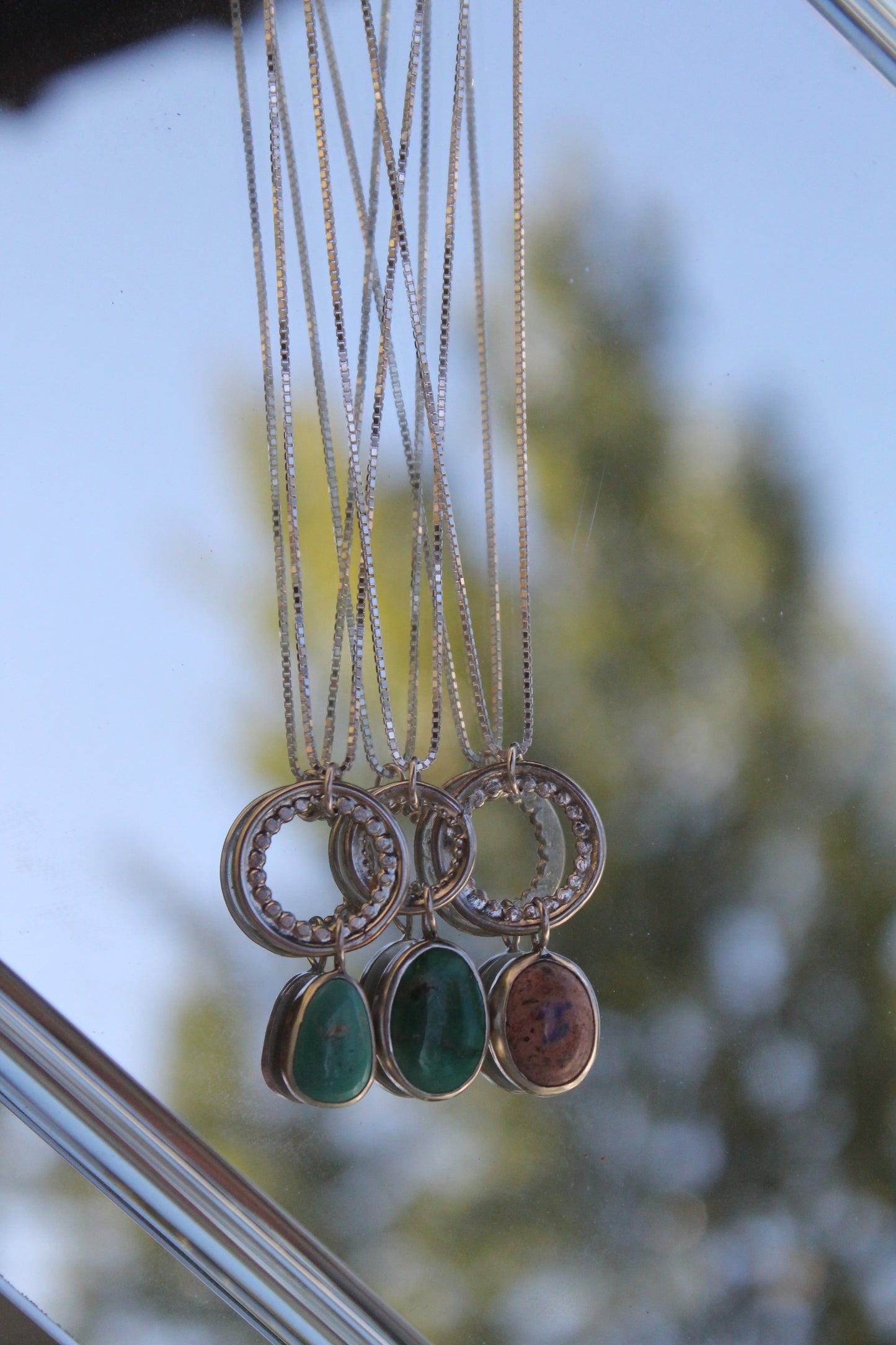 Fire Opal 'Celestial Roots' necklace
