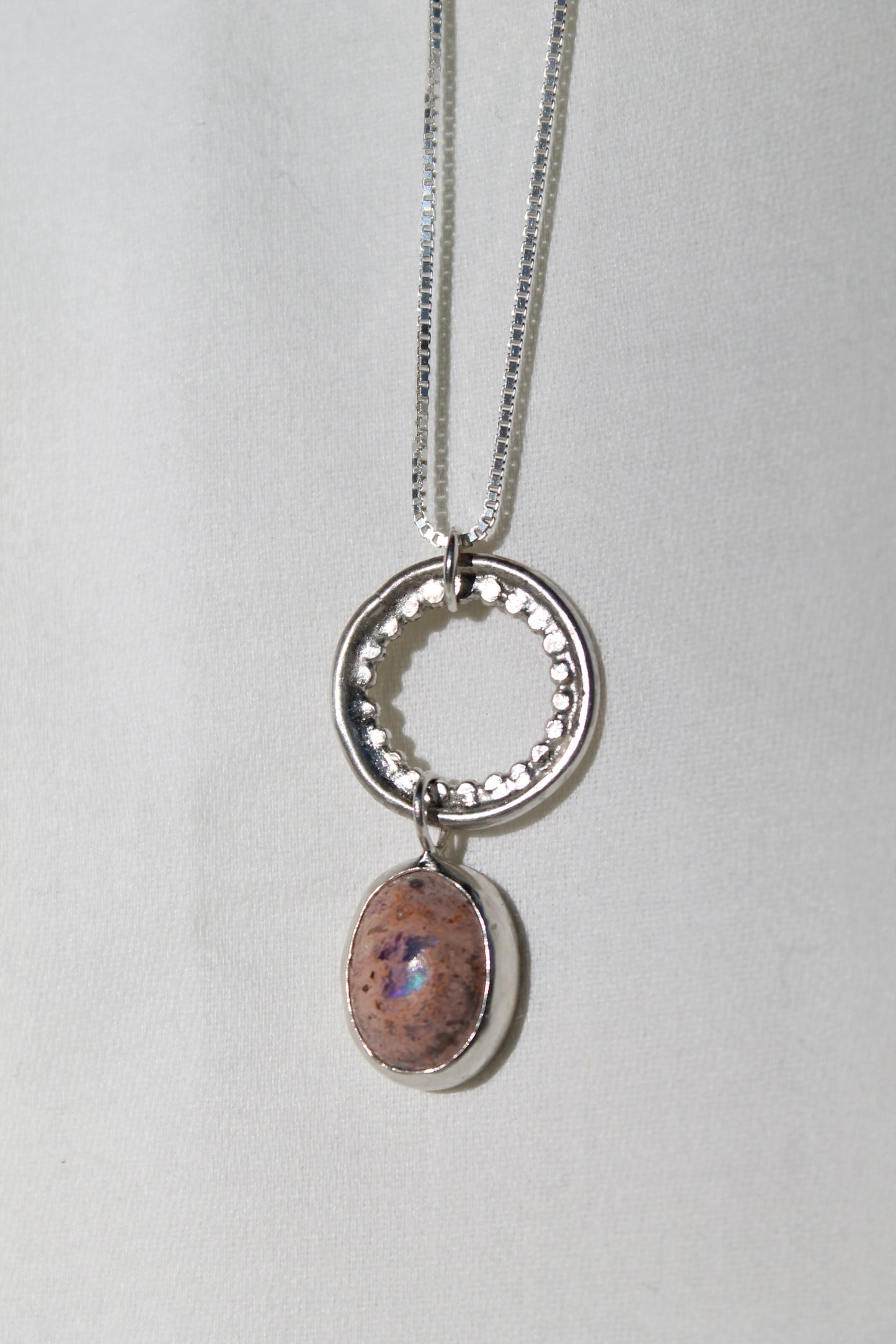 Fire Opal 'Celestial Roots' necklace